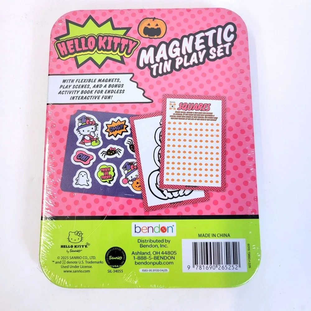 Hello Kitty Magnetic Tin Play Set Kids OS Multicolor Halloween Witch Bendon